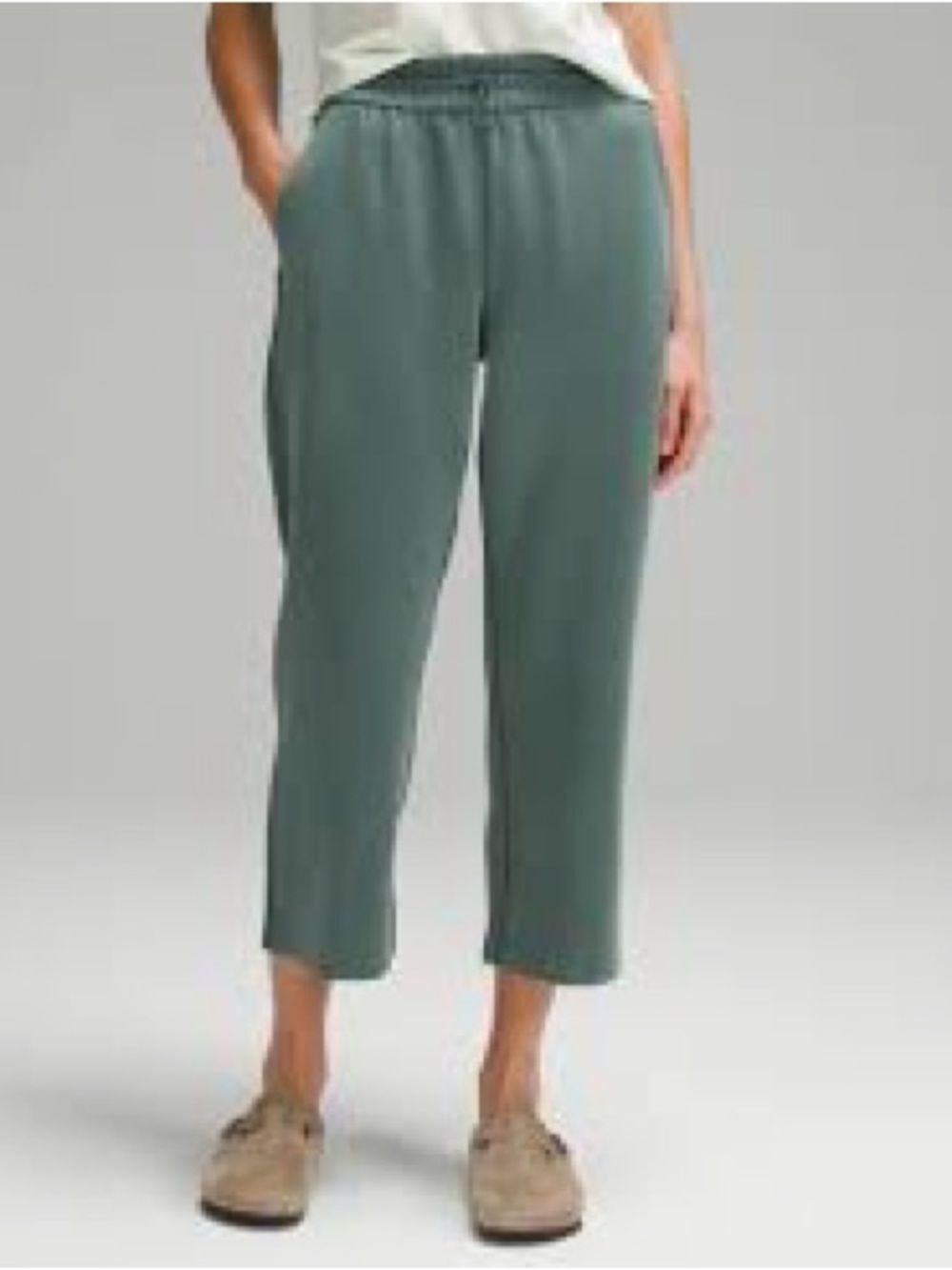 Lululemon Softstreme High-Rise Crop Pant 23” Green / Tidewater Teal 12